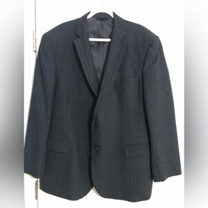 Brooks Brothers 48R‎ grey pin stripe suit jacket blazer size 48R formal wool